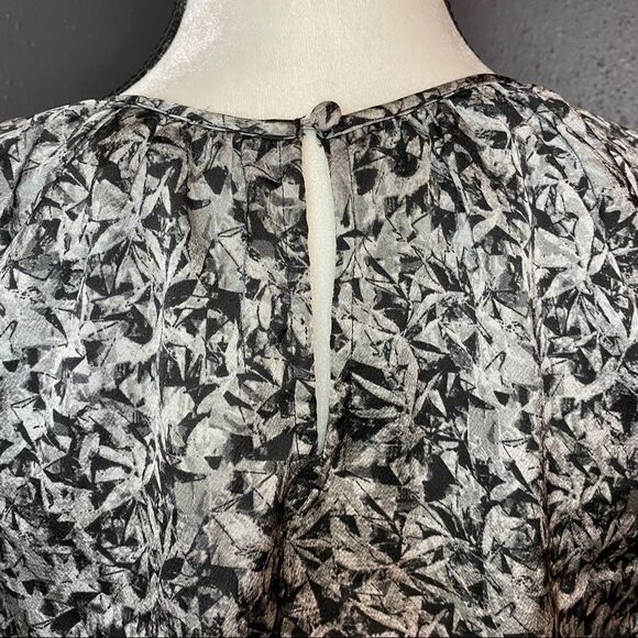 H By Halston Smocked Waist Poet Sleeve Dress - Picture 9 of 11